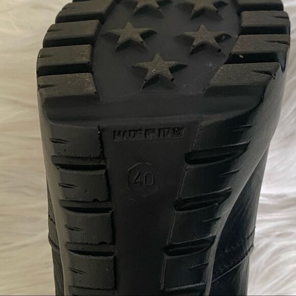 Steve Madden Amandaa black leather Chaldea high heel platform ankle boots 10 - Picture 7 of 9